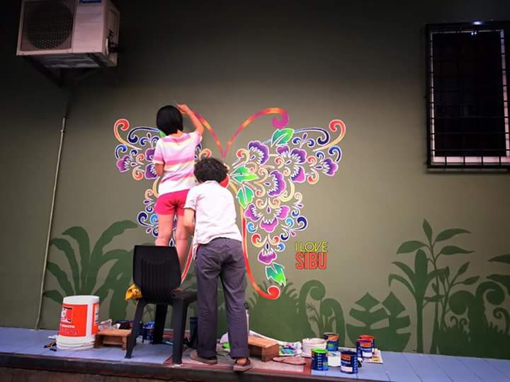Sibu Street Art 2016-12Butterfly